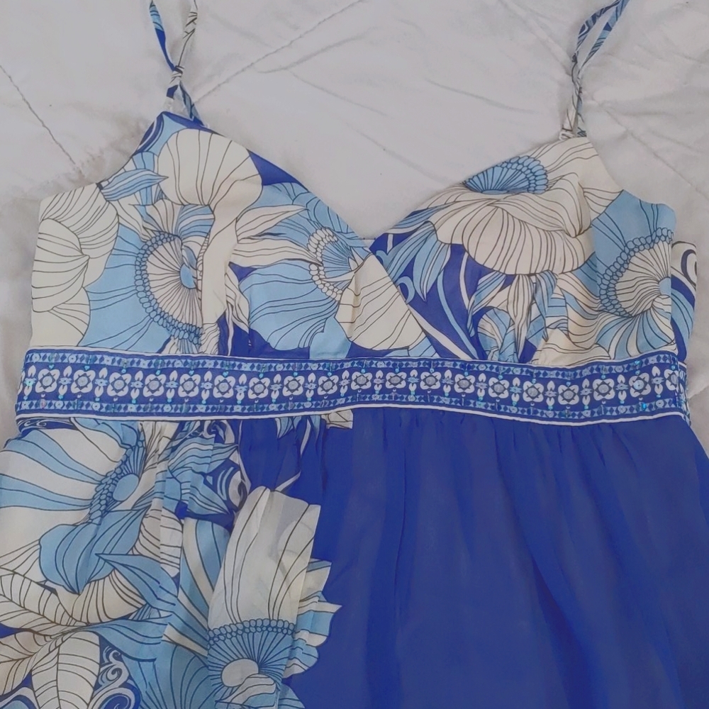 Spaghetti strap floral summer dress